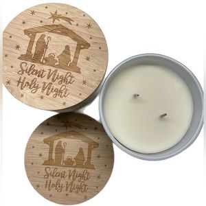 NWT! ✝️ Sand & Fog Christmas Nativity Silent Night Holiday Berry Candle 12 oz.
